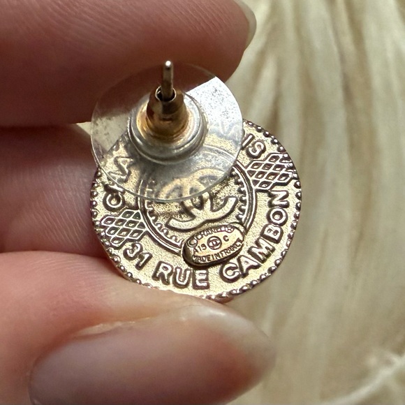 Chanel Circular CC Logo Arabic Collection Earrings - Picture 5 of 6